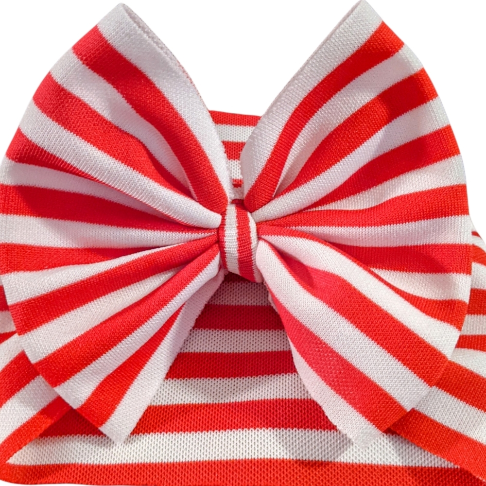 Valentine Stripes Headwrap Bow